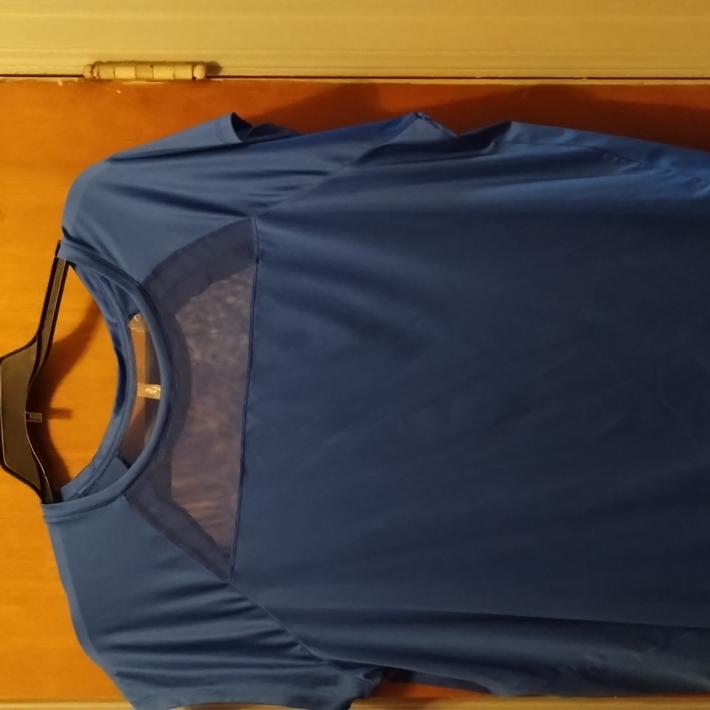 Blue work out shirt